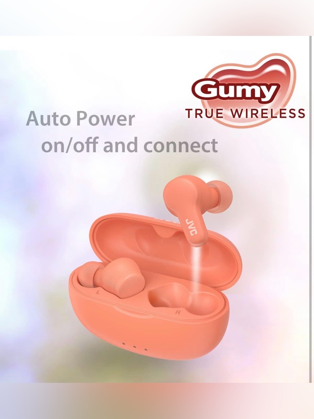 JVC Gumy True Wireless Earbuds - Coral Pink - Picture 6 of 6